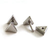 Unisex Stainless Steel Plain Triangle Screw Stud Earrings for Man and Women, 2pcs - coolsteelandbeyond