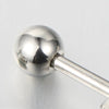 White Capsule Stud Earrings for Men Women, Stainless Steel Screw Back, 2 pcs - COOLSTEELANDBEYOND Jewelry