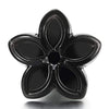 Womens Black Magnetic Star Flower Stud Earring, Non-Piercing Clip On Fake Ear Plugs - COOLSTEELANDBEYOND Jewelry