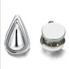 Womens Small Magnetic Teardrop Stud Earring, Non-Piercing Clip On Fake Ear, Polished - COOLSTEELANDBEYOND Jewelry
