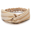 Classic Summer Stripes Hair Head Wrap Headband Stretchy Crossed Turban Hairband - COOLSTEELANDBEYOND Jewelry