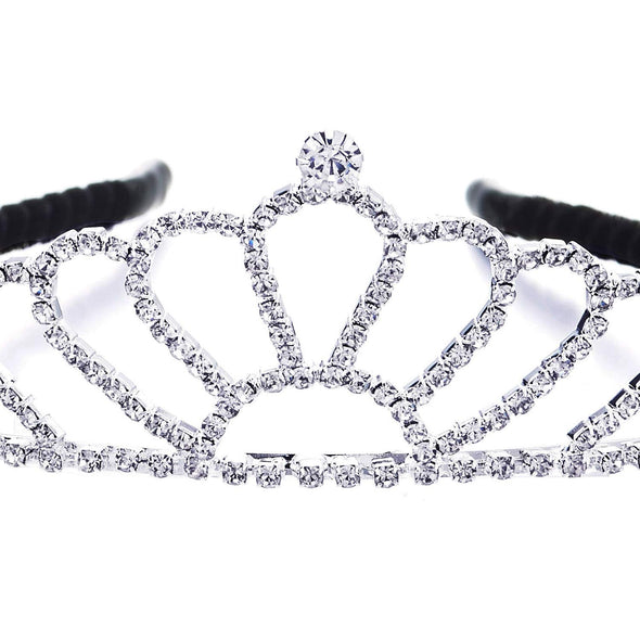Dazzling Rhinestones Love Heart Tiara Crown Diadem Hair Hoop, Bridal Wedding Costume Party Headband - COOLSTEELANDBEYOND Jewelry