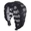 Elegant Classic Broadside Wide Black Glossy Stripes Lace Headband Hair Hoop Hairband - COOLSTEELANDBEYOND Jewelry