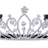 Glamorous Pageant Floral Swirl Rhinestones Quinceanera Tiara Crown Diadem Hair Hoop Bridal Headband - COOLSTEELANDBEYOND Jewelry