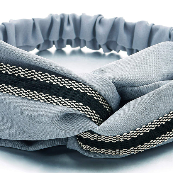 Stylish Minimalist Crossed Head Hair Wrap Turban Headband Elastic Hairband - COOLSTEELANDBEYOND Jewelry