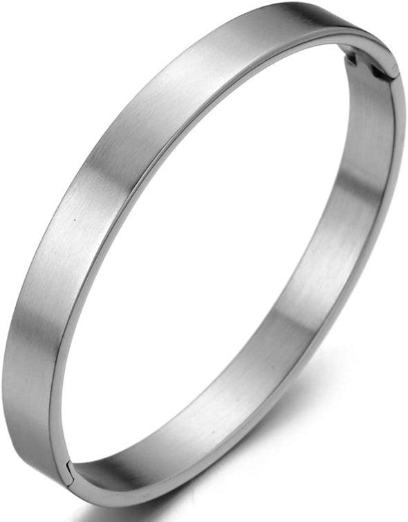 Classic Stainless Steel Bangle Bracelet for Men for Women - COOLSTEELANDBEYOND Jewelry