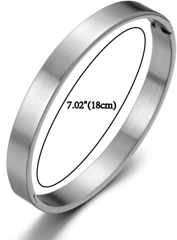 Classic Stainless Steel Bangle Bracelet for Men for Women - COOLSTEELANDBEYOND Jewelry