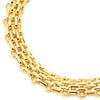 Gold Color Interwoven Braided Link Chain Statement Necklace, Large Collar Necklace Party Dress - COOLSTEELANDBEYOND Jewelry