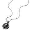 Mens Women Retro Style Blackened Stainless Steel Circle Skulls Pendant Necklace, 30 inch Wheat Chain - COOLSTEELANDBEYOND Jewelry