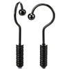 Mens Women Long Dangle Black Screw Stud Earrings Stainless Steel, Screw Back, 2pcs - COOLSTEELANDBEYOND Jewelry