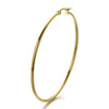 Pair Stainless Steel Large Plain Circle Huggie Hinged Hoop Earrings for Women Gold Color … - COOLSTEELANDBEYOND Jewelry