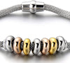Stainless Steel Charm Bracelet for Women and with Stainless Steel Bead String - COOLSTEELANDBEYOND Jewelry