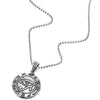 Stainless Steel Circle Evil Eye Medal Pendant Necklace for Men Women, 23.6 inch Ball Chain - COOLSTEELANDBEYOND Jewelry