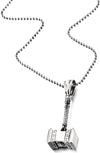 Stainless Steel Thrall Doom Hammer Pendant Necklace for Man with 30 inches Ball Chain - COOLSTEELANDBEYOND Jewelry