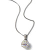 Beautiful 10MM Ball Pendant with Sparkling CZ Cubic Zirconia Necklace with 20 inches Chain - COOLSTEELANDBEYOND Jewelry