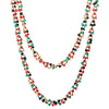 Colorful Wood Beads Long Chains Necklace, Multi-Strand, Dress Party Event Prom - coolsteelandbeyond