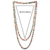 Colorful Wood Beads Long Chains Necklace, Multi-Strand, Dress Party Event Prom - coolsteelandbeyond