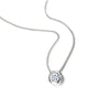 COOLSTEELANDBEYOND 6.5mm Cubic Zirconia Round Solitaire Bezel Set Stainless Steel Pendant Necklace 20 Inches Chain - coolsteelandbeyond