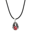Black Ball Dragon Claw Pendant Necklace for Man for Stainless Steel with Silicone Strap - COOLSTEELANDBEYOND Jewelry