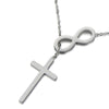 Cross and Infinity Love Pendant Necklace Stainless Steel with 18 inches Chain - COOLSTEELANDBEYOND Jewelry