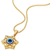 COOLSTEELANDBEYOND Gold Color Evil Eye Protection Pendant Necklace for Men Women, Stainless Steel with 23.6 inch Chain - COOLSTEELANDBEYOND Jewelry