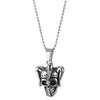 Gothic Punk Mens Women Steel Vintage Fancy Clown Skull Pendant Necklace with 30 inches Ball Chain - COOLSTEELANDBEYOND Jewelry