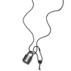 COOLSTEELANDBEYOND Grey Key and Lock Matching Set Pendant Necklace for Men Women, 28 Inches Black Ball Chain, - coolsteelandbeyond