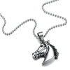 Horse Trojan Pendant Necklace for Men for Stainless Steel with 23.4 in Ball Chain - COOLSTEELANDBEYOND Jewelry