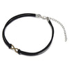 COOLSTEELANDBEYOND Ladies Black Choker Necklace with Small Infinity Love Charm Pendant - COOLSTEELANDBEYOND Jewelry
