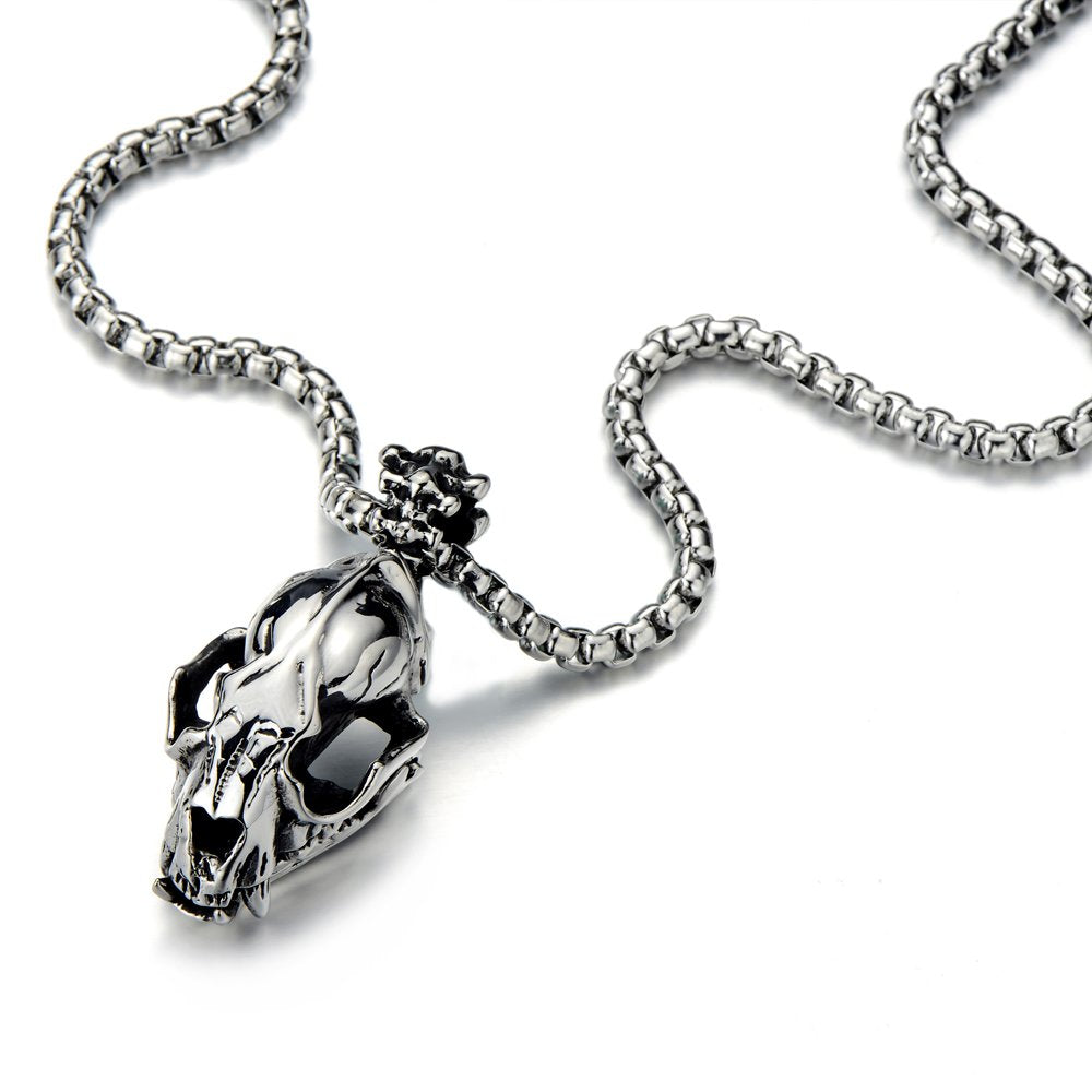 Sterling Silver Skull Skeleton Pendant Necklace – 925 Silver With Free 60cm Chain