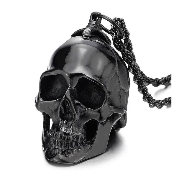 Skull Pendant Men Skull Jewelry Necklaces for Men Black Pendants Skull  Charms Gothic Male Jewelry | Amazon.com