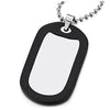 COOLSTEELANDBEYOND Men Stainless Steel Military Army Dog Tag with Black Silicone Pendant Necklace, 30 inches Ball Chain - coolsteelandbeyond