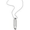 COOLSTEELANDBEYOND Mens Bullet Pendant Necklace Stainless Steel with 23.6 inches Ball Chain - coolsteelandbeyond