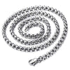 COOLSTEELANDBEYOND Mens Large Steel Vintage Indian Chief Skull Pendant Necklace with 30 in Wheat Chain, Gothic Punk - coolsteelandbeyond