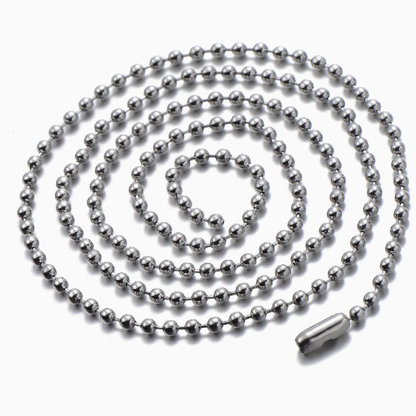 Mens Masculine Cross Pendant Necklace Steel Silver Black Tri-Layers, 30 Inches Steel Ball Chain - COOLSTEELANDBEYOND Jewelry