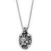 Mens Stainless Steel Biker Skull Lion Pendant Necklace with 23 Inches Steel Wheat Chain - COOLSTEELANDBEYOND Jewelry