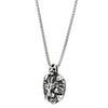 Mens Stainless Steel Biker Skull Lion Pendant Necklace with 23 Inches Steel Wheat Chain - COOLSTEELANDBEYOND Jewelry