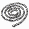 Mens Stainless Steel Marine Anchor Steering Wheel Circle Pendant Necklace with Black Cubic Zirconia - COOLSTEELANDBEYOND Jewelry