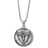 COOLSTEELANDBEYOND Mens Steel Vintage Pentagram Baphomet Goat Jesus Christ Medal Pendant Necklace - coolsteelandbeyond