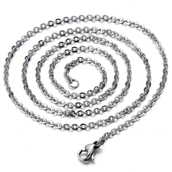 Mens Women Small Stainless Steel Jesus Christ Crucifix Cross Pendant Necklace, 20 inches Rope Chain