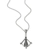 COOLSTEELANDBEYOND Mens Women Stainless Steel Shooting Bow and Arrow Pendant Necklace with 30 Inches Ball Chain - coolsteelandbeyond