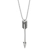 Mens Womens Stainless Steel Arrow Pendant Necklace with 30 Inches Ball Chain, Cool Punk Rock - COOLSTEELANDBEYOND Jewelry