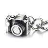 Mens Womens Stainless Steel Vintage Camera Pendant Necklace with 30 inches Wheat Chain, Unique - COOLSTEELANDBEYOND Jewelry
