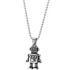 COOLSTEELANDBEYOND Mens Womens Stainless Steel Vintage Robot Pendant Necklace with 30 inches Ball Chain - coolsteelandbeyond