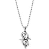 COOLSTEELANDBEYOND Mens Womens Steel Number 8 Infinity Knot Pendant Necklace, 23.6 Inches Ball Chain, Hip Hop, Polished - coolsteelandbeyond