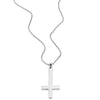 Mens Womens Upside Down Inverted Cross Pendant Necklace Steel with 30 inches Ball Chain, Polished - COOLSTEELANDBEYOND Jewelry