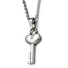 COOLSTEELANDBEYOND Small Key Pendant Necklace for Lady for for Daughter Stainless Steel with Cubic Zirconia - coolsteelandbeyond