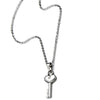 COOLSTEELANDBEYOND Small Key Pendant Necklace for Lady for for Daughter Stainless Steel with Cubic Zirconia - coolsteelandbeyond