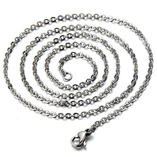COOLSTEELANDBEYOND Small Unisex Cross Pendant Necklace for Men for Women Stainless Steel with 20 Inches Chain - COOLSTEELANDBEYOND Jewelry