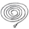 COOLSTEELANDBEYOND Stainless Steel Double Love Hearts Pendant Necklace with Solitaire Cubic Zirconia, 20 in Rope Chain - coolsteelandbeyond